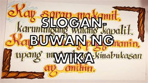 slogan tungkol sa wikang filipino brainly answer|Sumulat ng slogan na ang paksa ay wikang mapagpalaya .